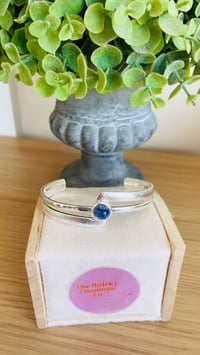 Blue Cornflower Petal Crackle Cuff