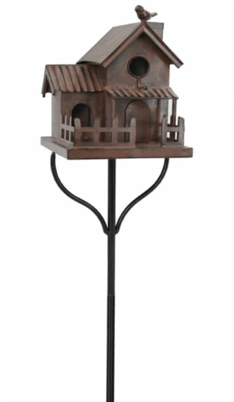 Image of Double Storey Rust Birdhouse 