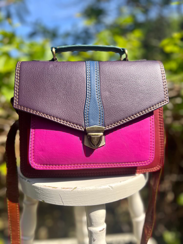 Image of Harlequin Collection Multicoloured Recycled Leather - #11F/3