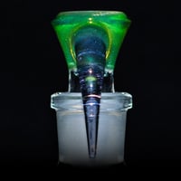 Image 3 of GREEN ENERGY > ICY WHITE SATIN / PURPLE SPARKLE 18MM SLIDE