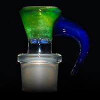 Image 1 of GREEN ENERGY > ICY WHITE SATIN / STARGAZER 18MM SLIDE