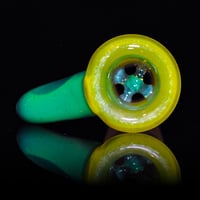 Image 3 of YELLOW OPAL > ICY WHITE SATIN / WINTERGREEN 18MM SLIDE