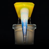 Image 3 of YELLOW OPAL > ICY WHITE SATIN / GHOST 18MM SLIDE
