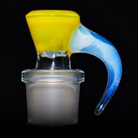 Image 1 of YELLOW OPAL > ICY WHITE SATIN / GHOST 18MM SLIDE