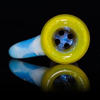 Image 4 of YELLOW OPAL > ICY WHITE SATIN / GHOST 18MM SLIDE