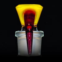 Image 3 of YELLOW OPAL > ICY WHITE SATIN / ILLUMINATI > CRANBERRY 18MM SLIDE