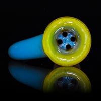 Image 4 of YELLOW OPAL > ICY WHITE SATIN / BLUERAZZBERRYKUSH 18MM SLIDE