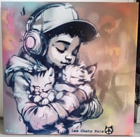 Image 1 of Kid - Les Chats Paix [toile]