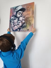 Image 2 of Kid - Les Chats Paix [toile]