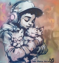 Image 4 of Kid - Les Chats Paix [toile]