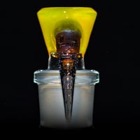 Image 7 of YELLOW OPAL > ICY WHITE SATIN / PARALLAX 18MM SLIDE