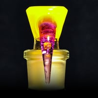 Image 6 of YELLOW OPAL > ICY WHITE SATIN / PARALLAX 18MM SLIDE
