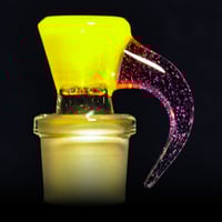 Image 1 of YELLOW OPAL > ICY WHITE SATIN / PARALLAX 18MM SLIDE