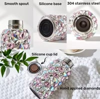 Image 7 of Sistine Diamond Tumbler 9oz. | Peony Pink