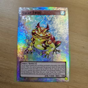 Image of Swap Frog Stripped Borderless Etched Card