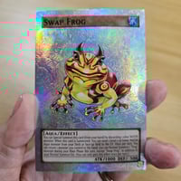 Image 1 of Swap Frog Stripped Borderless Etched Card