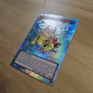 Image of Swap Frog Stripped Borderless Etched Card