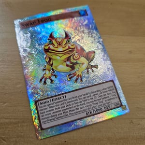 Image of Swap Frog Stripped Borderless Etched Card