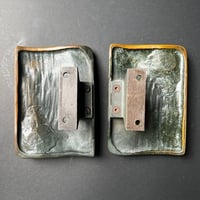 Image 5 of Large Brutalist Bronze Door Handles with Tree Bark Pattern (Reserved)