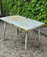 Image 3 of Grande table Tolix pieds compas