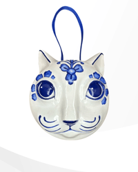 Image 1 of Delft Blue Cat Moon