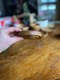 Image 5 of 4" WHITE OAK DEVO DISH - ROUNDED EDGE