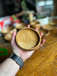 Image 6 of 4" WHITE OAK DEVO DISH - ROUNDED EDGE