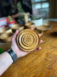 Image 7 of 4" WHITE OAK DEVO DISH - ROUNDED EDGE