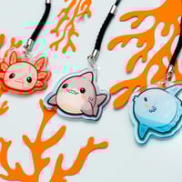 Image 5 of Phone charms - Jellyfish Axolotl Shark Sunfish