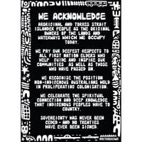 Image 1 of 'WE ACKNOWLEDGE' POSTER (A2)
