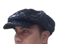 Image 2 of Newsboy Hat for Men Snakeskin Flat Cap Series