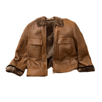 Image 1 of Hugo Boss Brown Military Field Jacket with sheepskin