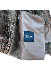 Image 3 of Hugo Boss Brown Military Field Jacket with sheepskin