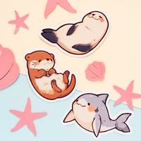 STICKERS - Seal, Otter, Shark (S29)