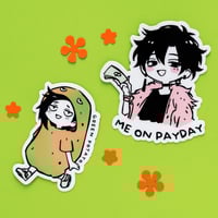 STICKERS - Green Potato, Me on payday (E32)