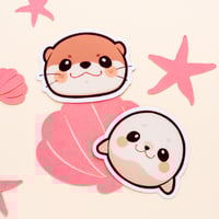 Image 1 of STICKERS - Otter Seal (S30)