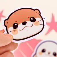 Image 2 of STICKERS - Otter Seal (S30)