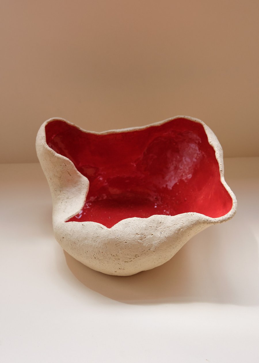 Image of Frutero o Jarrón Sabi in Red 