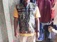 Image 1 of Genuine Python Snakeskin Motorcycle Leather Vest 