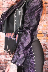 Image 6 of Def Leppard purple Biker Jacket