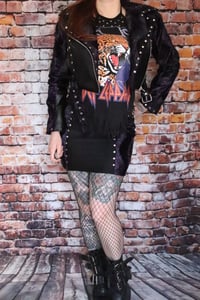Image 2 of Def Leppard purple Biker Jacket