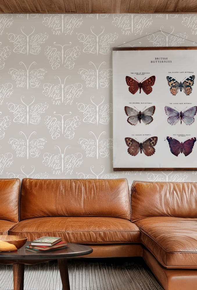 Image of Camberwell Beauty Wallpaper - Stone