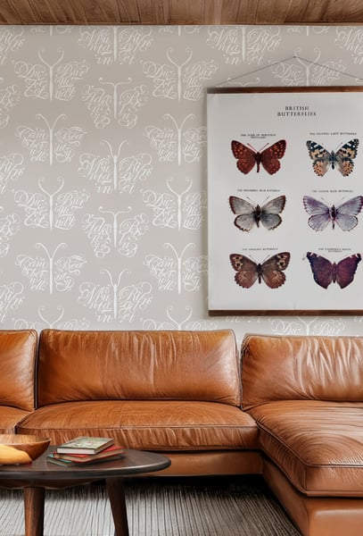 Image of Camberwell Beauty Wallpaper - Stone