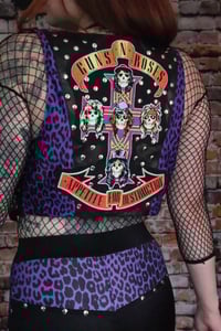 Image 1 of Guns N' Roses Purple leopard leather Vest