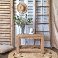 Image 1 of ANCIENNE PETITE TABLE / BANC EN CHÊNE 