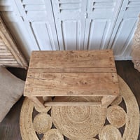Image 3 of ANCIENNE PETITE TABLE / BANC EN CHÊNE 