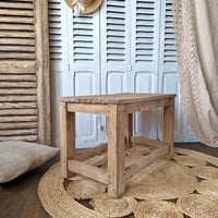 Image 4 of ANCIENNE PETITE TABLE / BANC EN CHÊNE 