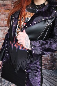 Image 4 of Spandex and purple leopard  mini skirt