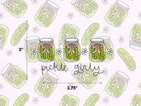 Pickle Girly Sticker