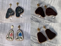 Cross stitch earrings